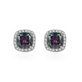 square colorful stone earrings classic diamond fourclaw earrings fashion jewelrypicture13